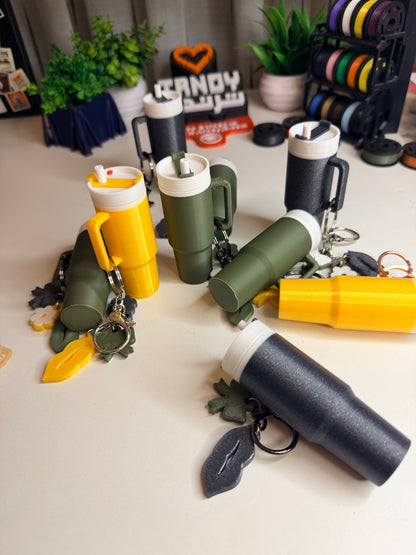 Stanley Cup Lipstick Container Keychain