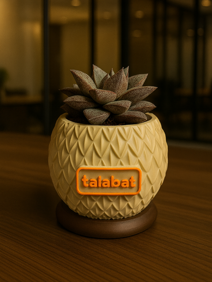 PlantMe - Pine Shell Planter Pot (Logo/Name Customized)