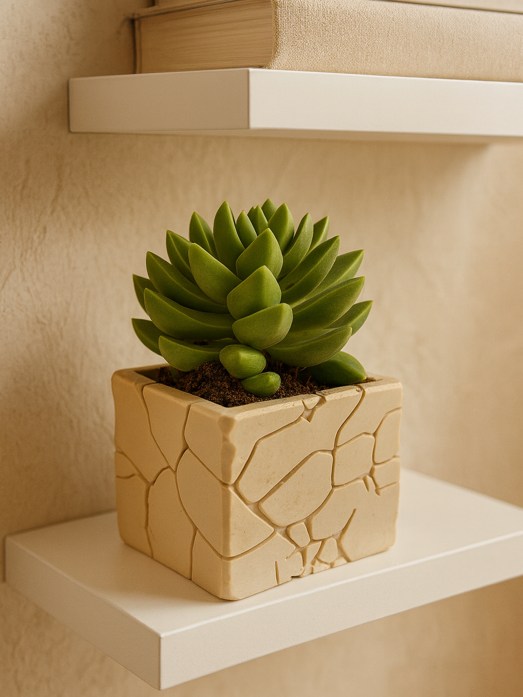 PlantMe - Stone Bloom Planter Pot (Logo/Name Customized)