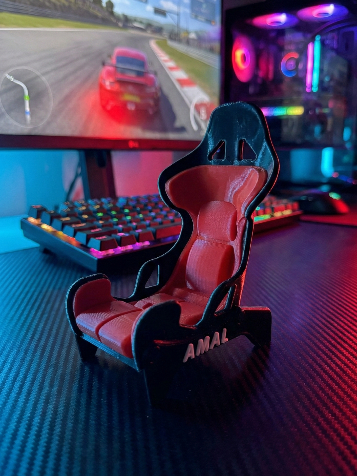 Racing Car Seat - Customized Mobile Stand