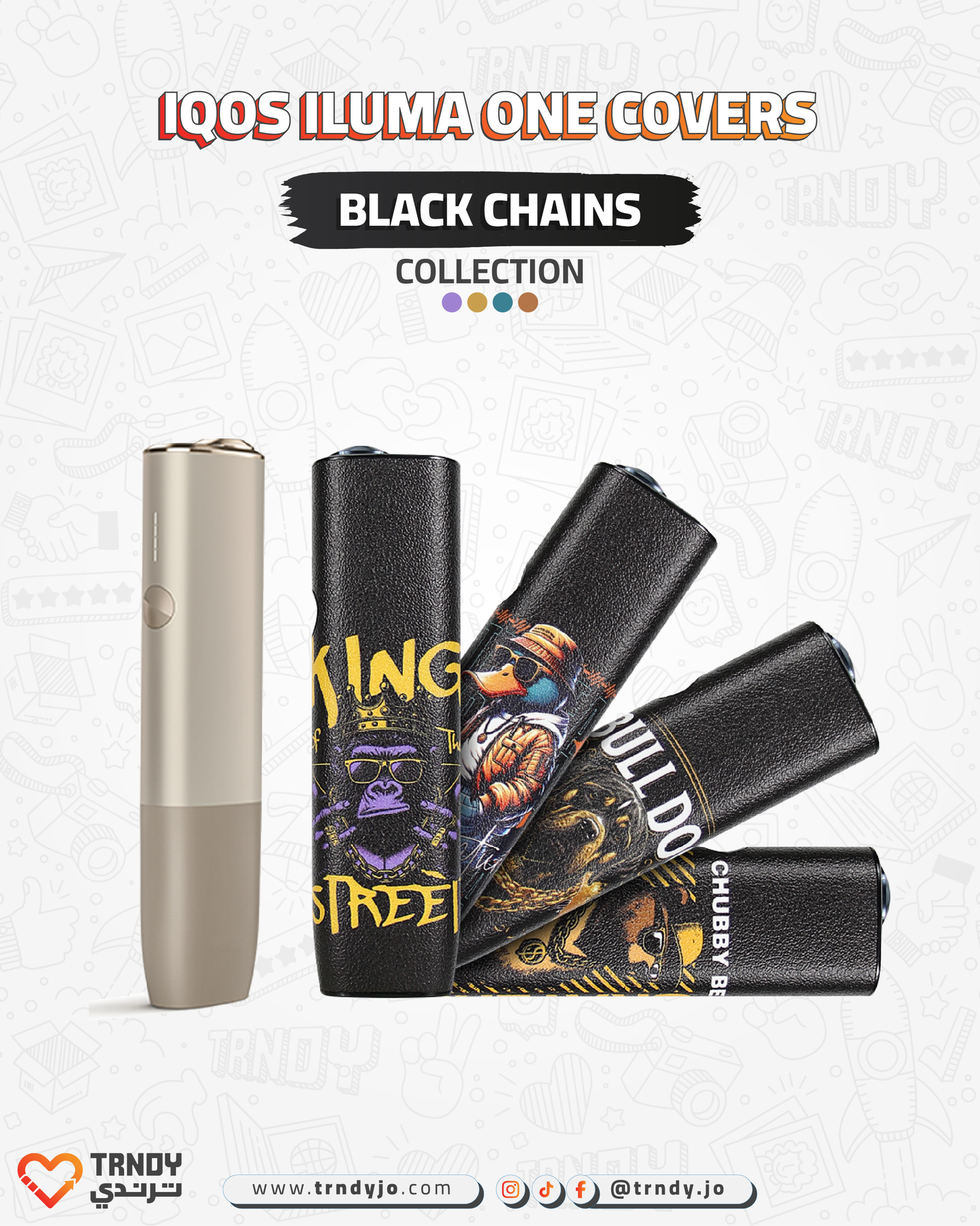 CoverX - Iqos ILUMA ONE - Black Chains Collection