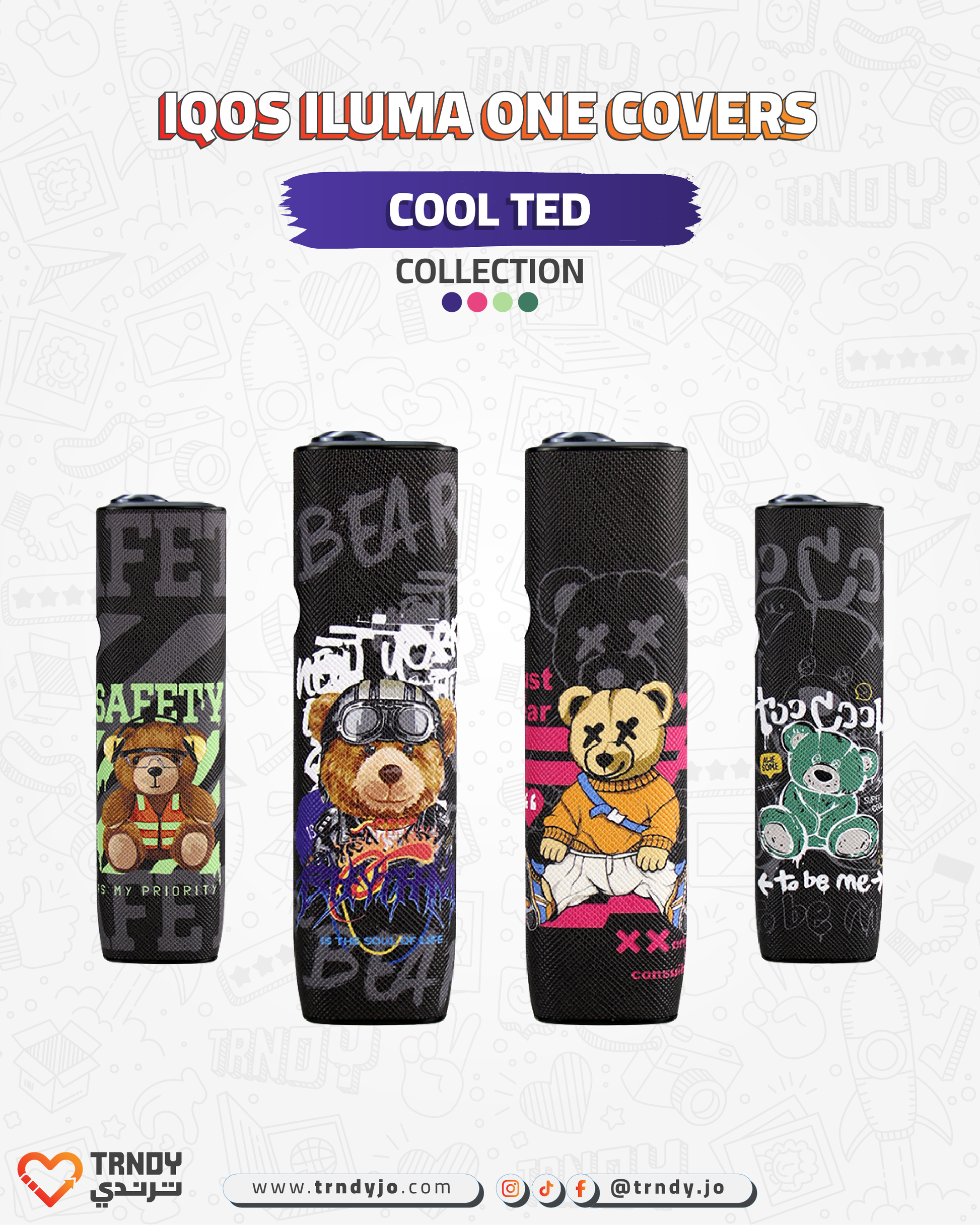 CoverX - IQO ILUMA ONE - Cool Ted Collection – Trndy CoverX - IQO ILUMA ONE - Cool Ted Collection – Trndy