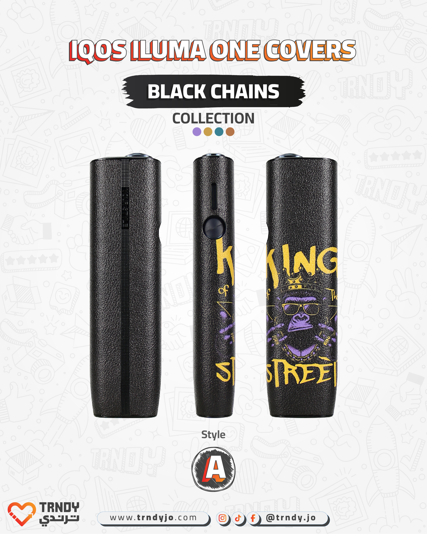 CoverX - Iqos ILUMA ONE - Black Chains Collection