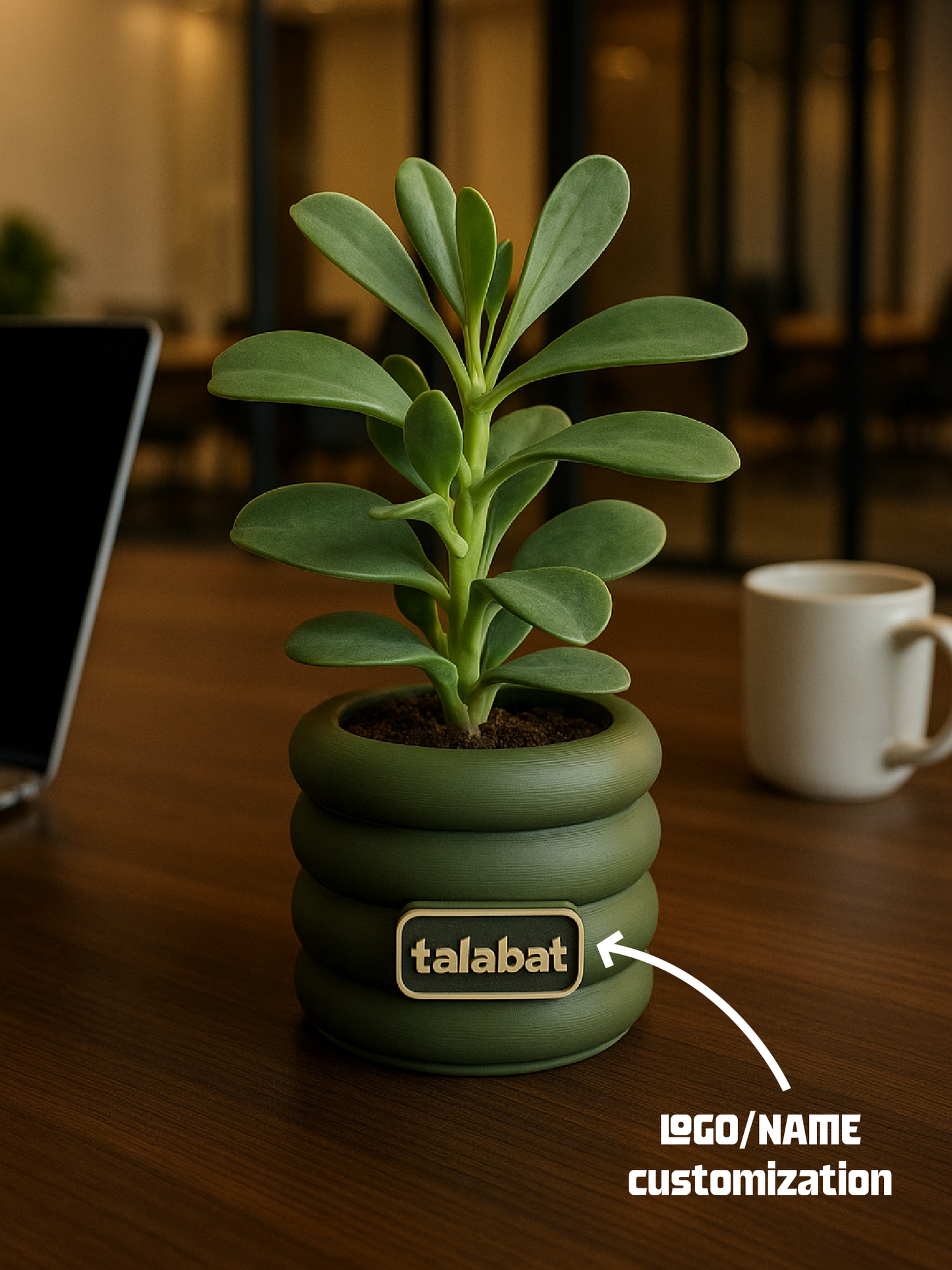 PlantMe - Zen Loops Planter Pot (Logo/Name Customized)