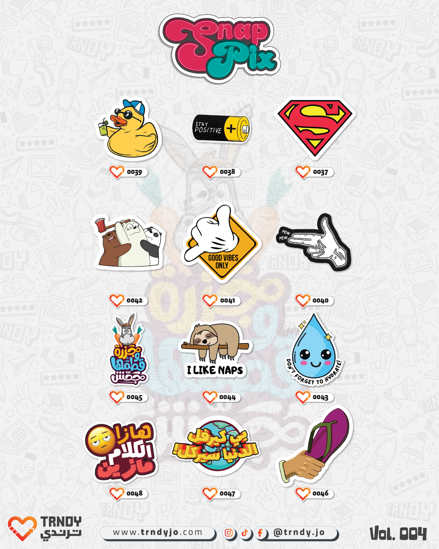 SnapPix Stickers - Collection 004