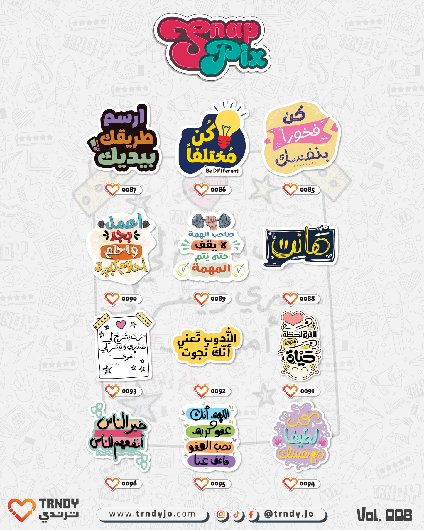 SnapPix Stickers - Collection 008