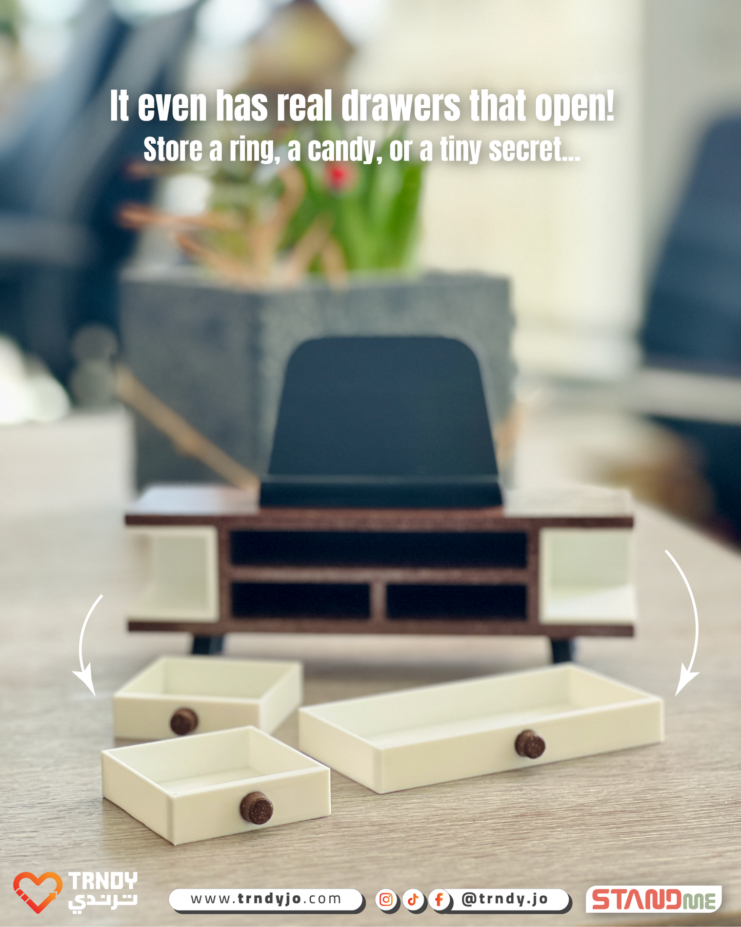 StandMe Vintage – Mini TV Cabinet Phone Stand
