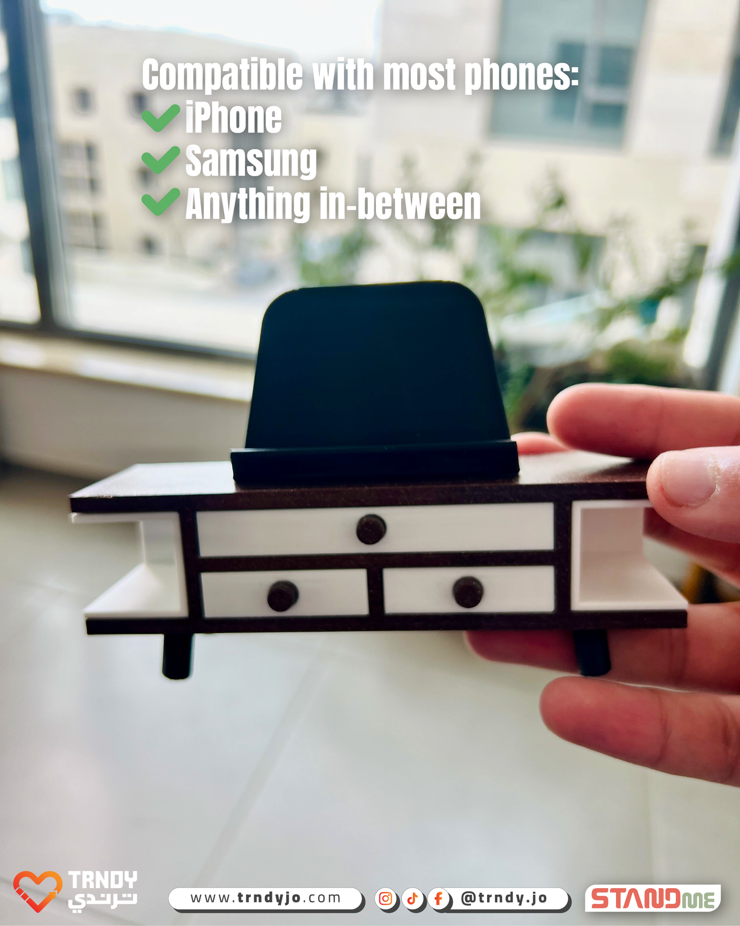 StandMe Vintage – Mini TV Cabinet Phone Stand