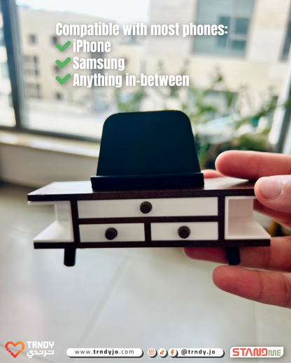 StandMe Vintage – Mini TV Cabinet Phone Stand