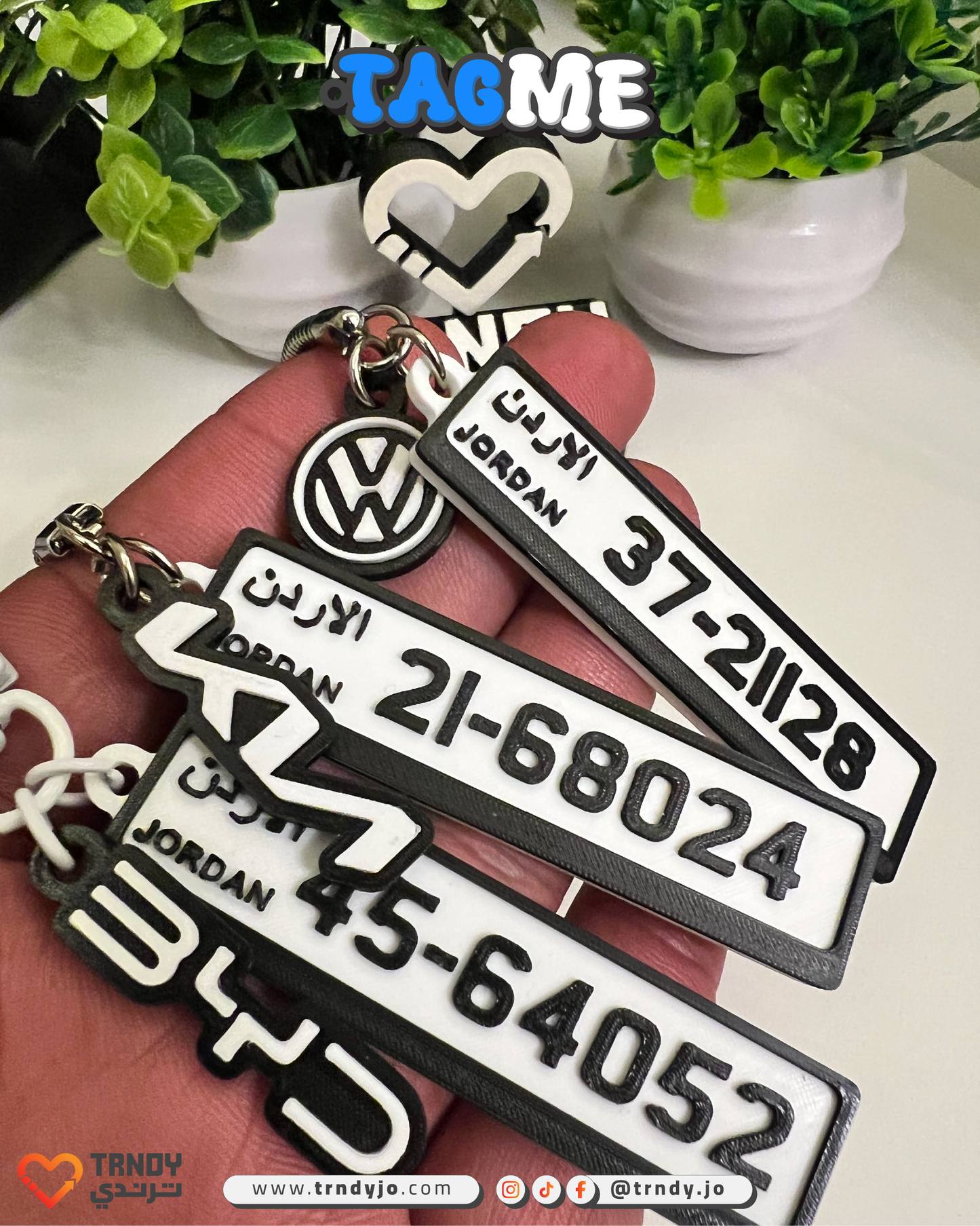 Jordan | TagMe 3D Numrah - Car Plate Keychain 🚗
