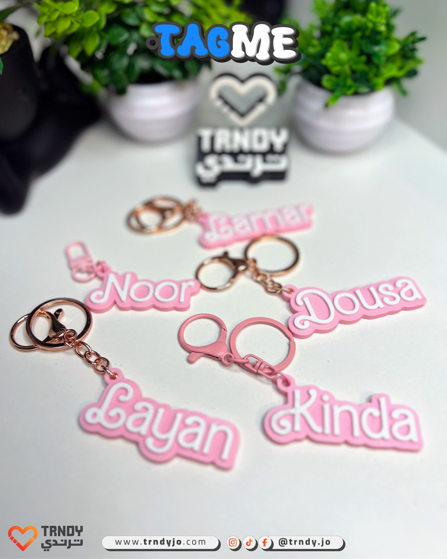 TagMe Name - Customized Female Name Keychain 👧🏻