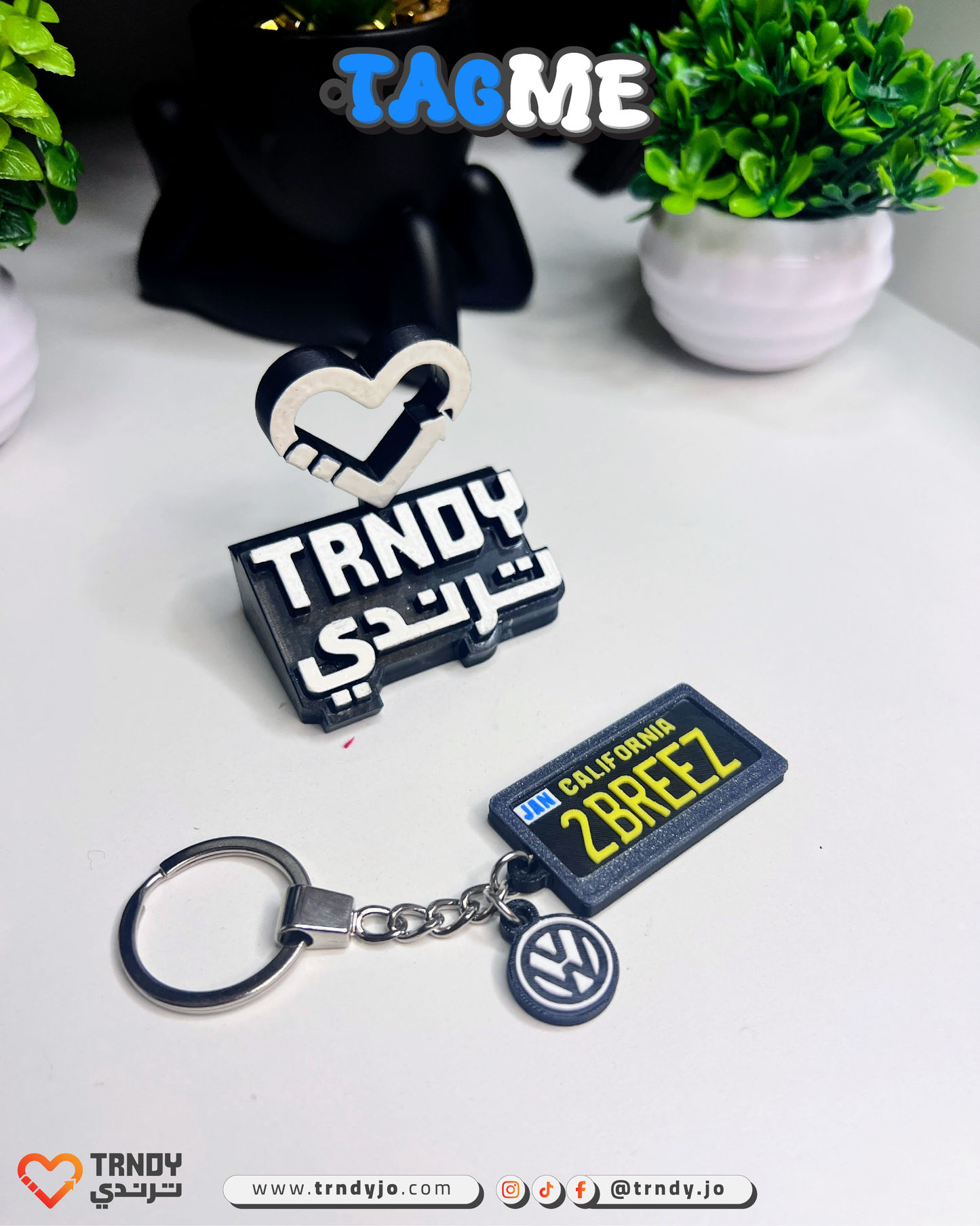 International | TagMe 3D Numrah - Car Plate Keychain 🚗