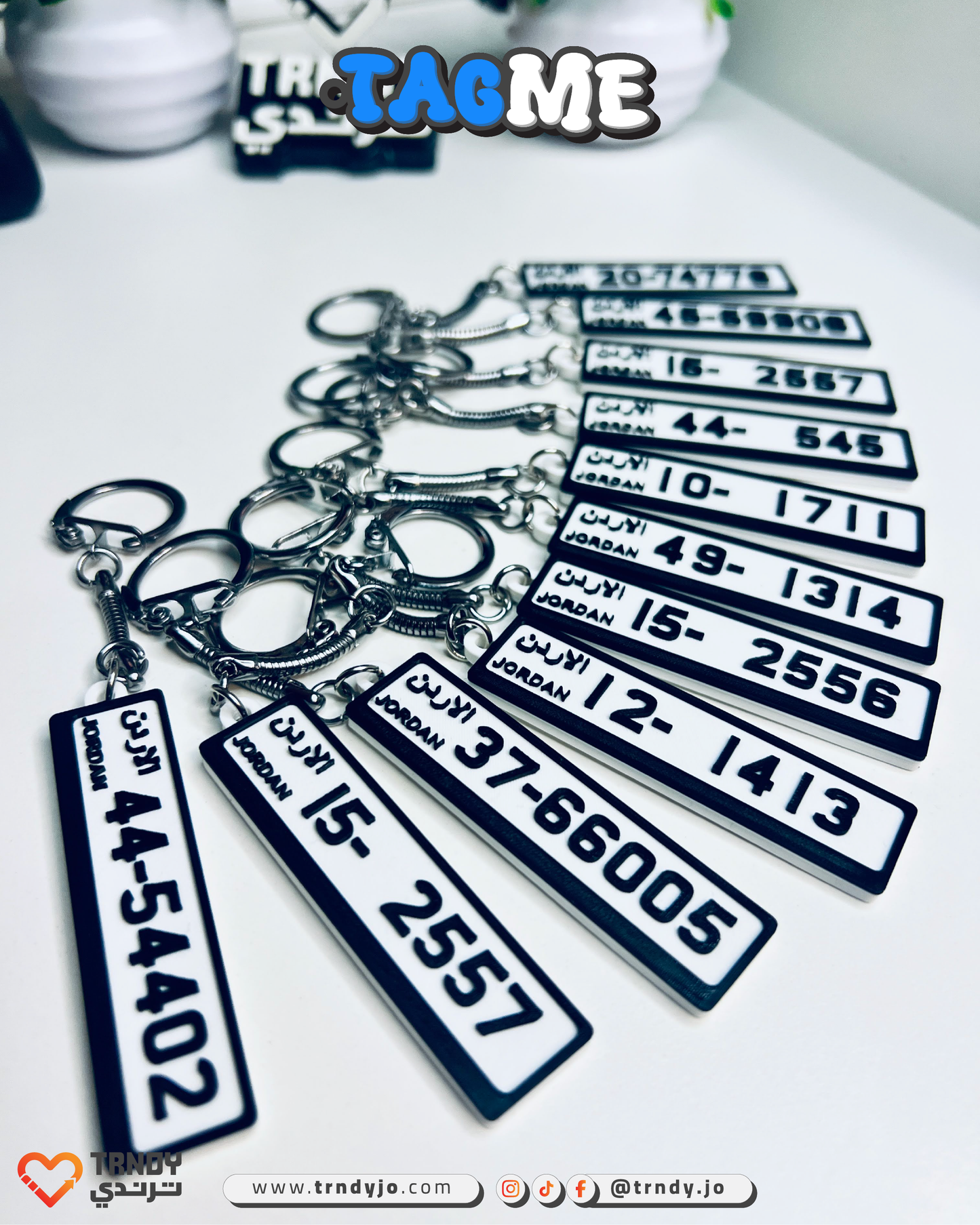 Jordan | TagMe 3D Numrah - Car Plate Keychain 🚗