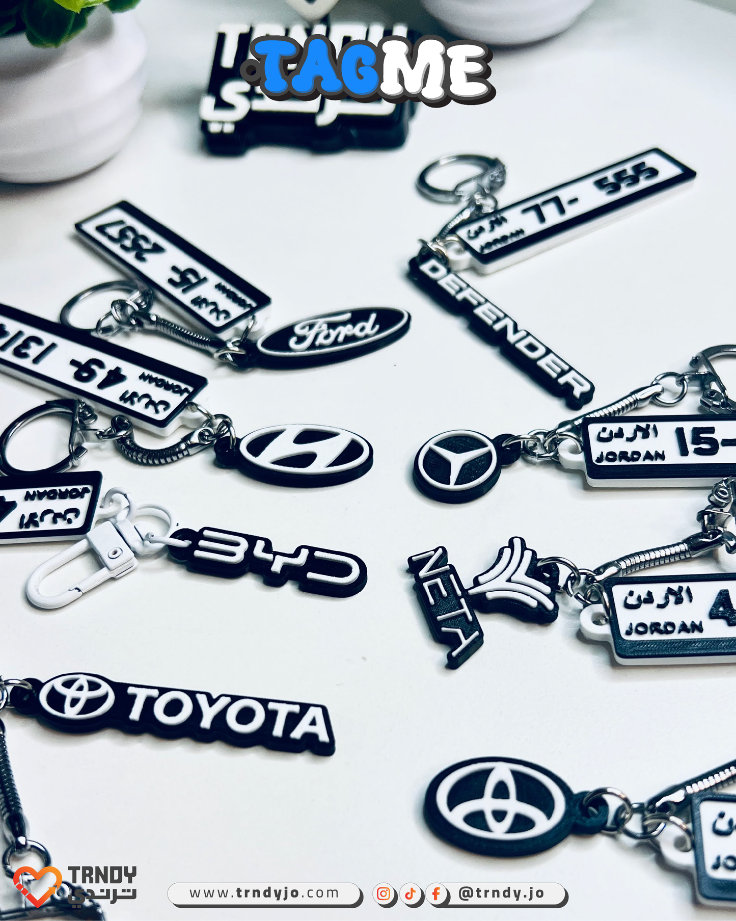 Jordan | TagMe 3D Numrah - Car Plate Keychain 🚗