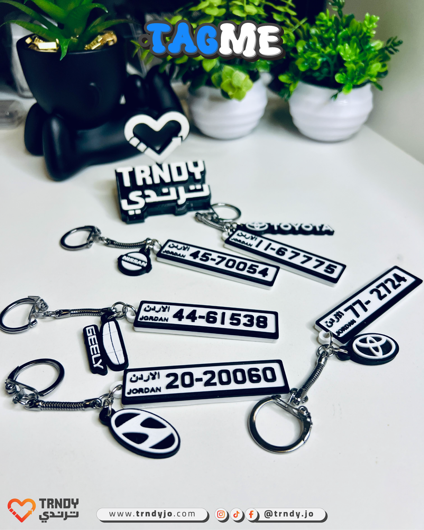 Jordan | TagMe 3D Numrah - Car Plate Keychain 🚗