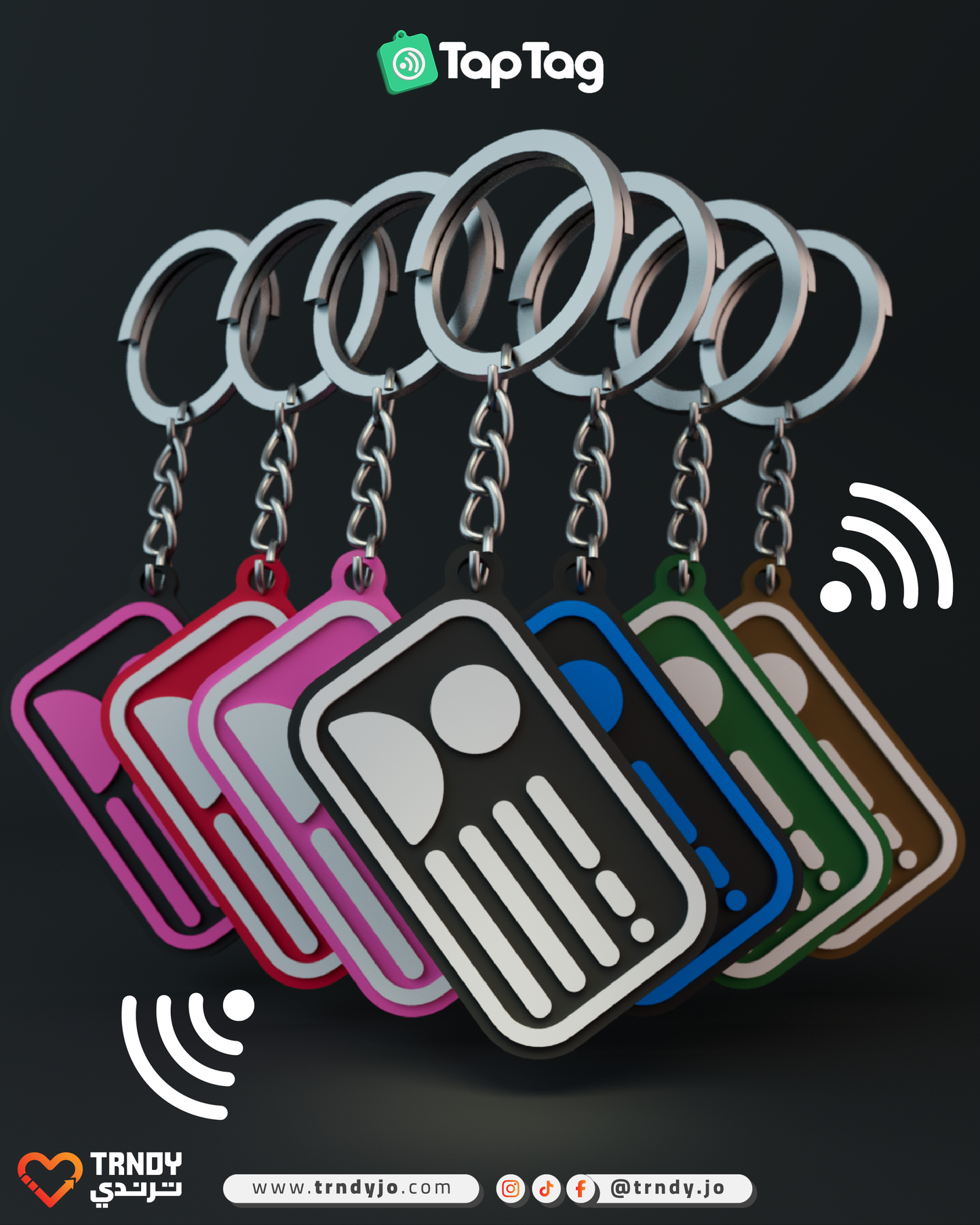 TapTag - Business card NFC Keychain