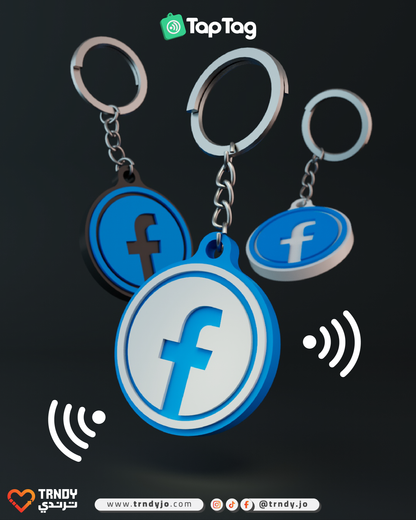 TapTag - Facebook Icon NFC Keychain