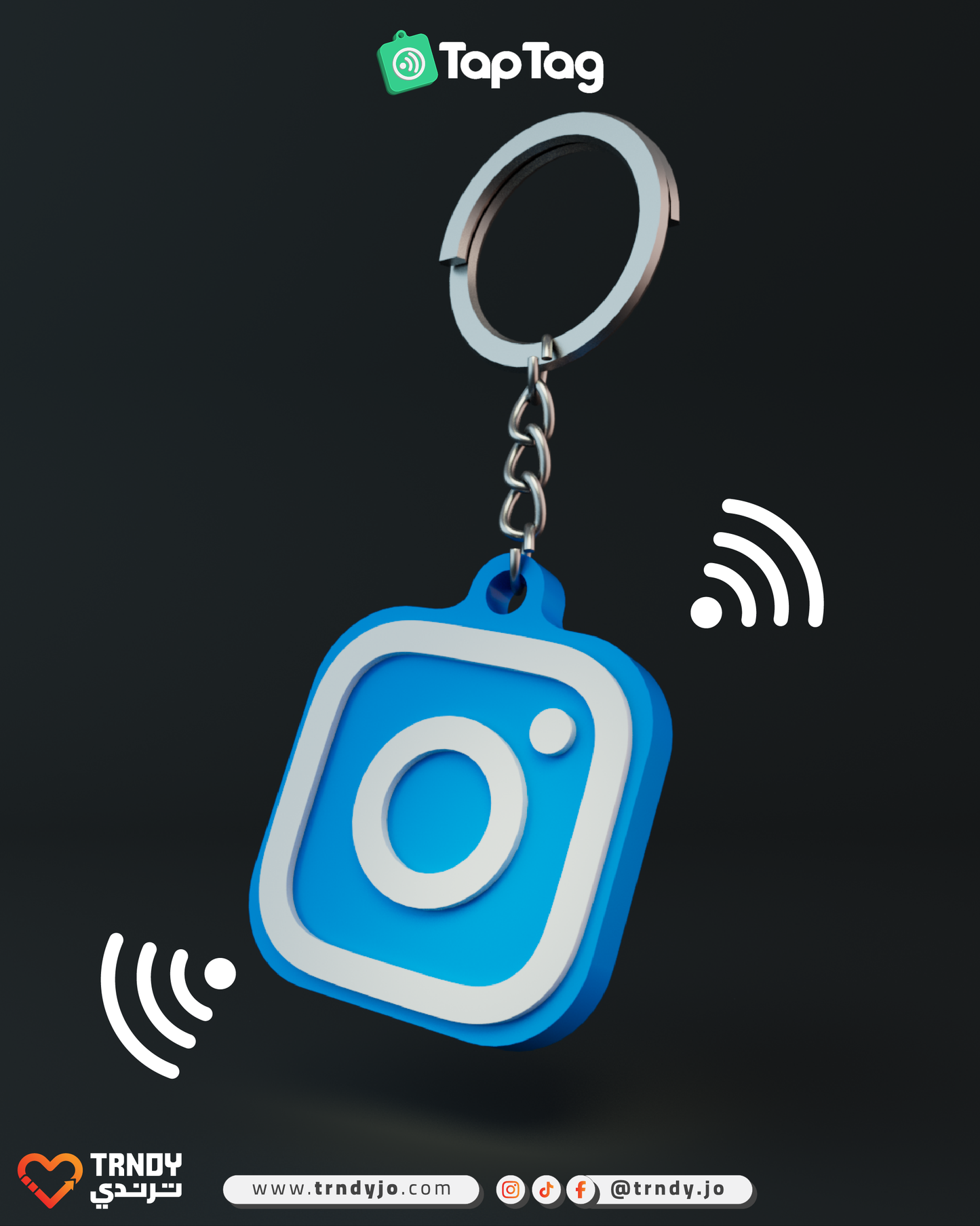 TapTag - Instagram Icon NFC Keychain
