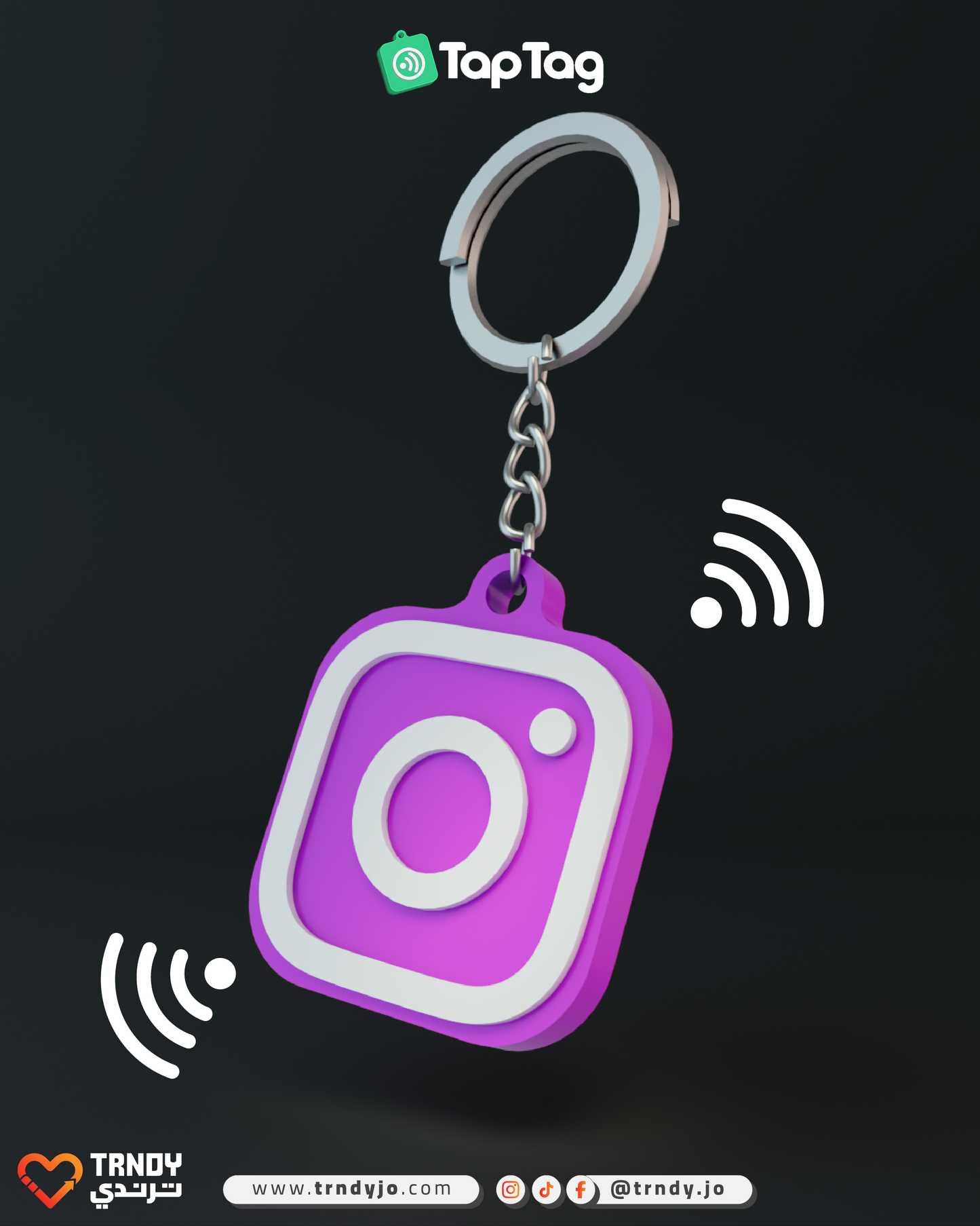TapTag - Instagram Icon NFC Keychain