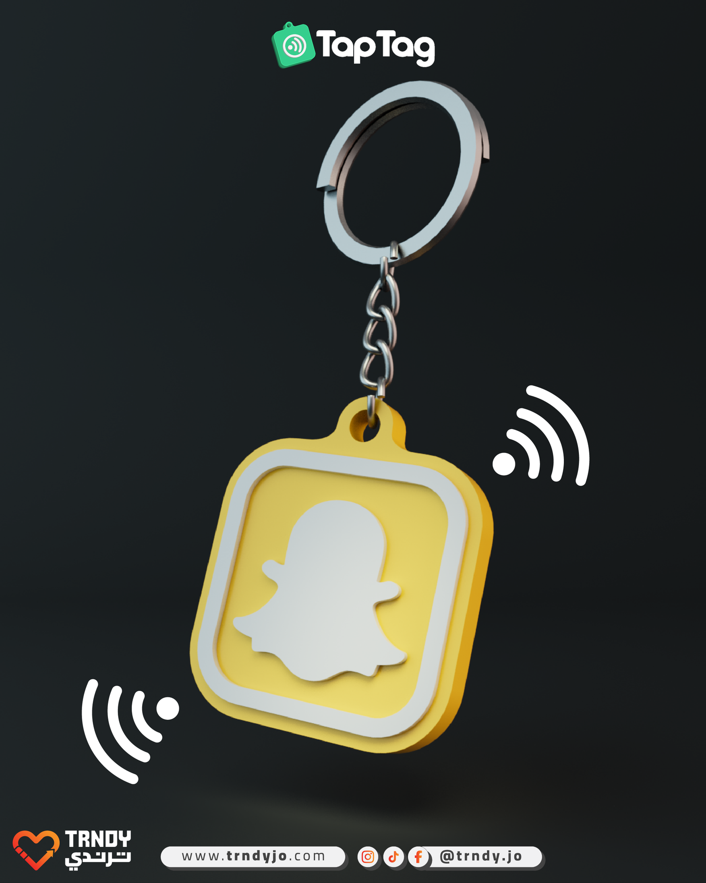 TapTag - Snapchat NFC Keychain