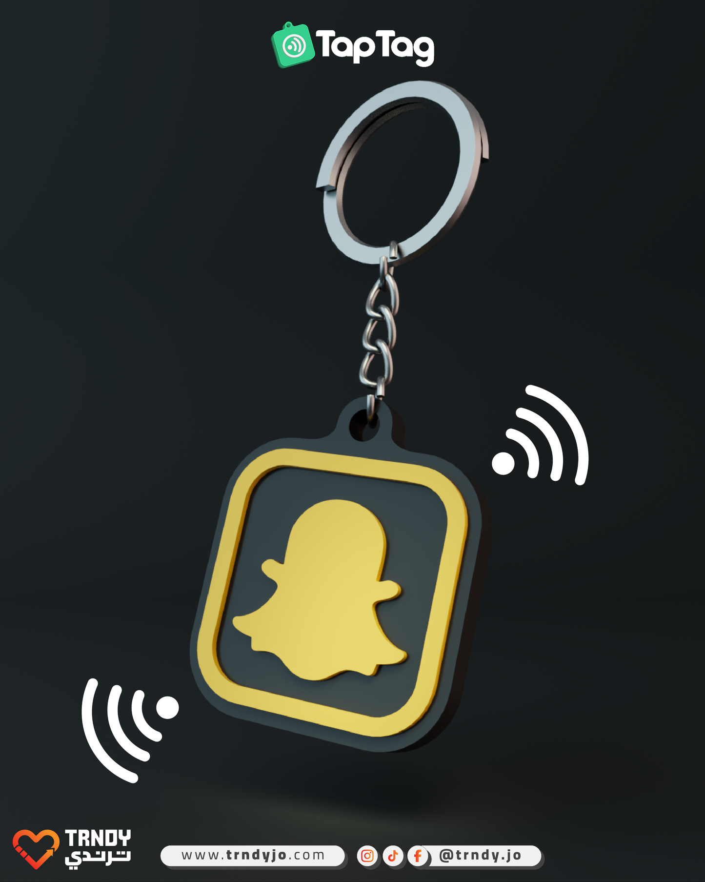 TapTag - Snapchat NFC Keychain