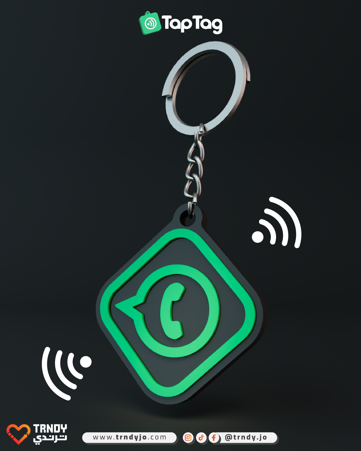 TapTag - Whatsapp NFC Keychain